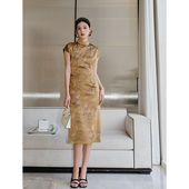 国风婚礼服真丝旗袍连衣裙 新中式 尚孚 原创绸缎高品香云纱系列