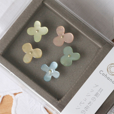 日本进口 Cohana花朵状贝壳大头针 珠针 固定针