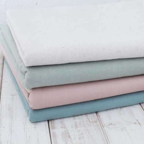 日本制 彩色棉麻布料 15色  密实挺阔 适合欧绣 1/4码