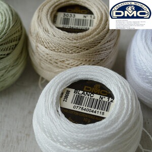 DMCART116 12号蕾丝线 珠光线梭边珠光线 立体/白线刺绣用 41色