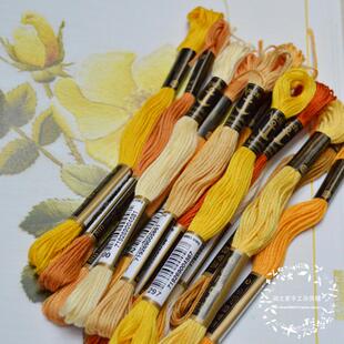 德国安卡anchor 原装刺绣线/十字绣 青木和子常用线 黄色系13色