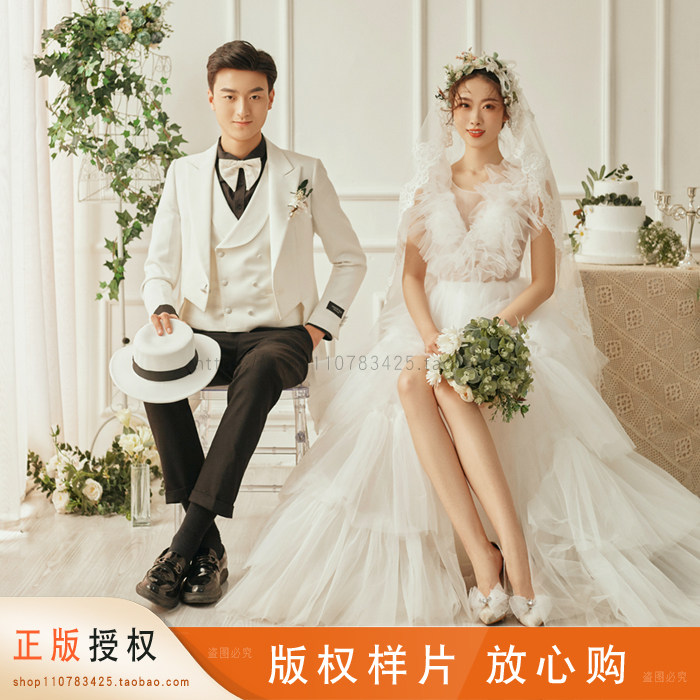 影楼摄影婚纱照新样片放大韩式室内实景主题新客样照