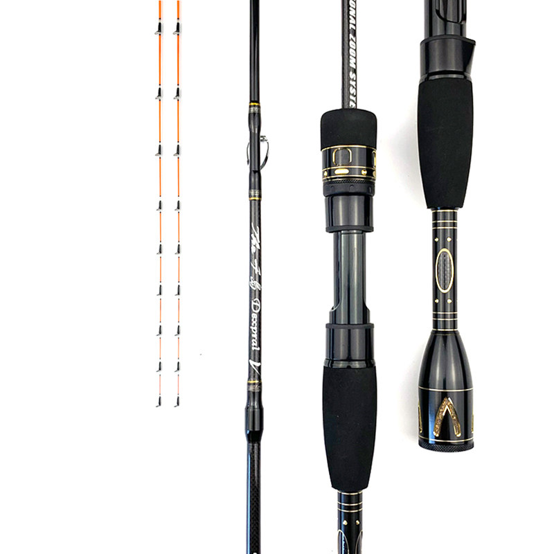 卡曼龙新品伸缩定位微铅筏竿阀杆筏钓竿套装双竿稍船排伐鱼竿