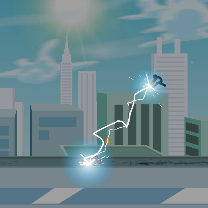 两个火柴人战斗20秒左右打斗动画共26秒手绘逐帧动画源文件flash