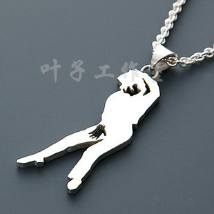 天王迈克尔杰克逊周边同款银饰永恒的舞者925纯银毛衣链项链