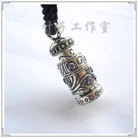 蓝色生死恋夏日香气纯银镶嵌项链