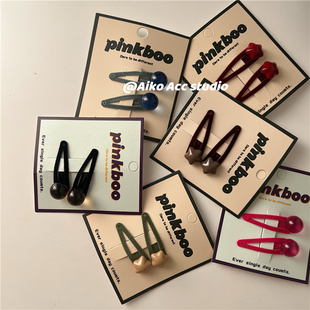 AIKO 丝绒星星圆豆碎发发夹刘海夹掰掰夹BB夹 ACC韩国儿童新款