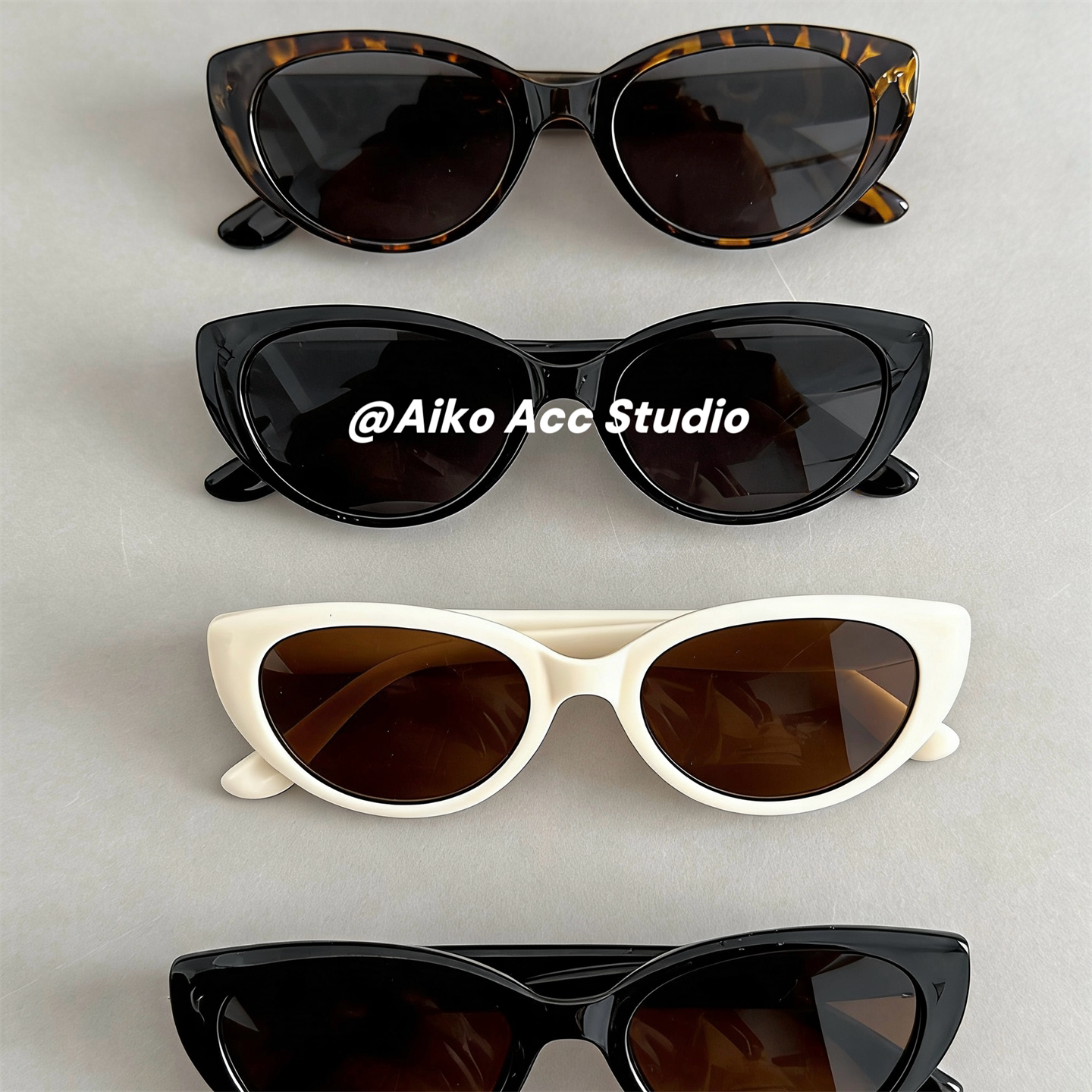 AIKO ACC 韩国儿童新款复古猫眼墨镜防晒太阳镜男女童潮