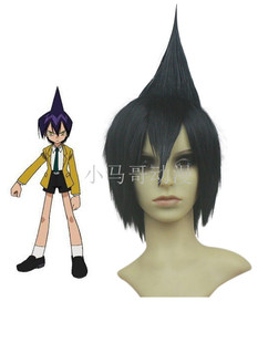 通灵王 道莲 黑色短发 cosplay假发