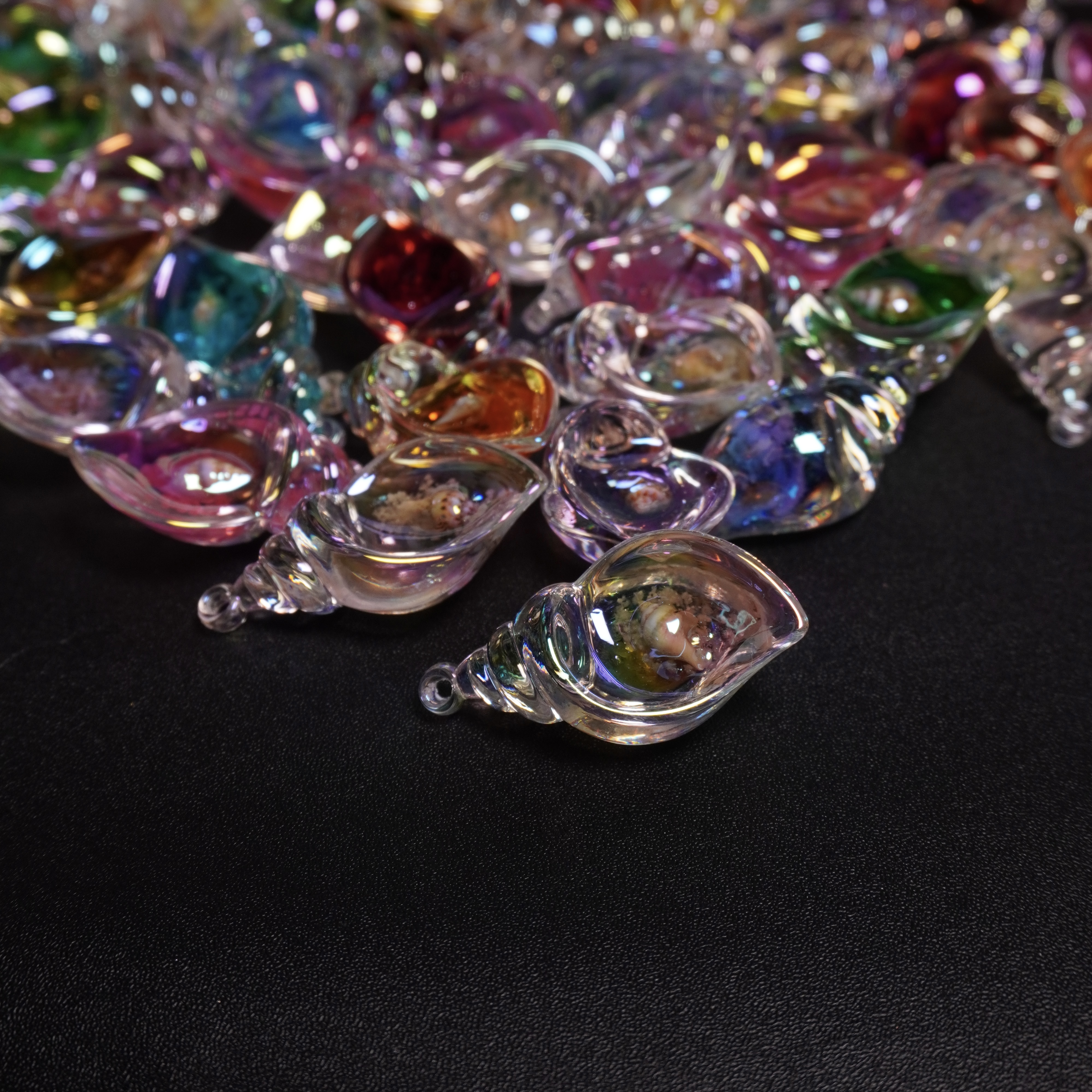 七彩电镀轻奢夜发光小海螺