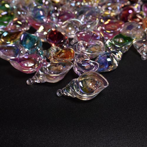 七彩电镀轻奢夜发光小海螺