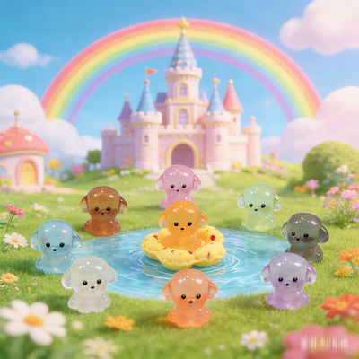 夜光小狗树脂DIY桌面摆件