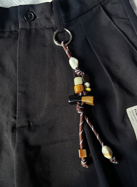 原创手工串珠编织挂件腰间挂饰裤链包包挂件挂饰复古钥匙扣配饰