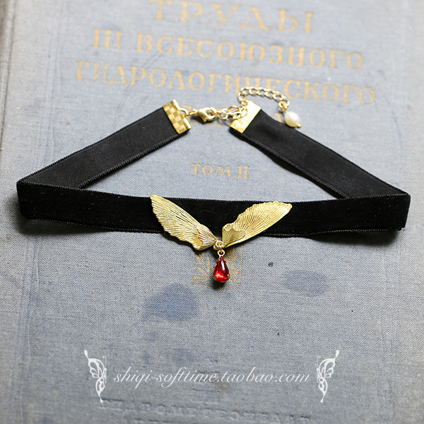 ʯÆß ÈÕº« choker·ÉÏè³á°ò¾ÆºìÀ³Òðʯ¸öÐÔË¿ÈÞÏîȦºÚÉ«Ïî´ø¾±Á´
