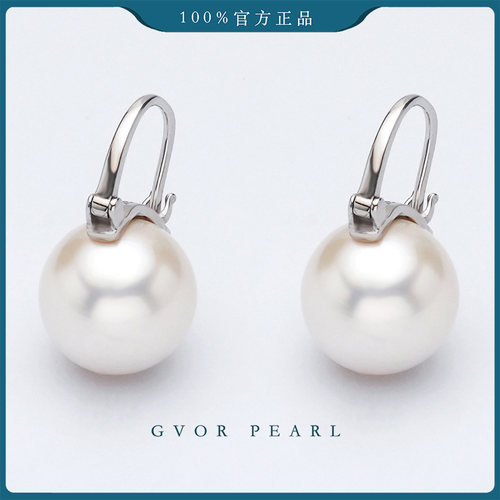 珍珠奶奶极简爆大珍珠耳扣天然耳饰s925银经典14-15mm C1219