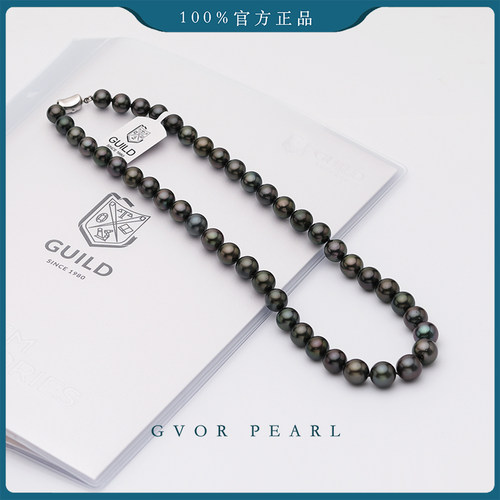 【星辰/7.5-11mm典藏系列】吉尔德正圆海水大溪地珍珠项链 E368