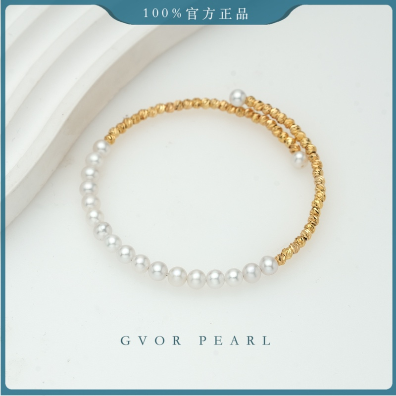 真品 手镯丨19珠精选baby珠白色真珍珠手镯4-5mm C1241