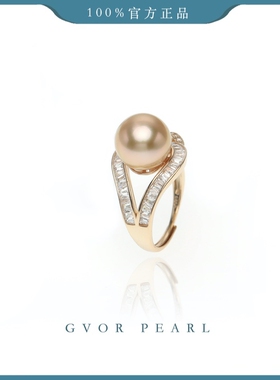 S925海水金珍珠戒指10-11MM C1588