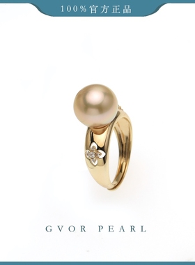 珍珠少奶奶S925海水金珍珠戒指 11-12MM P1162