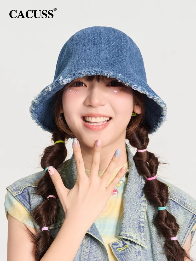 CACUSS牛仔盆帽大头围显脸小