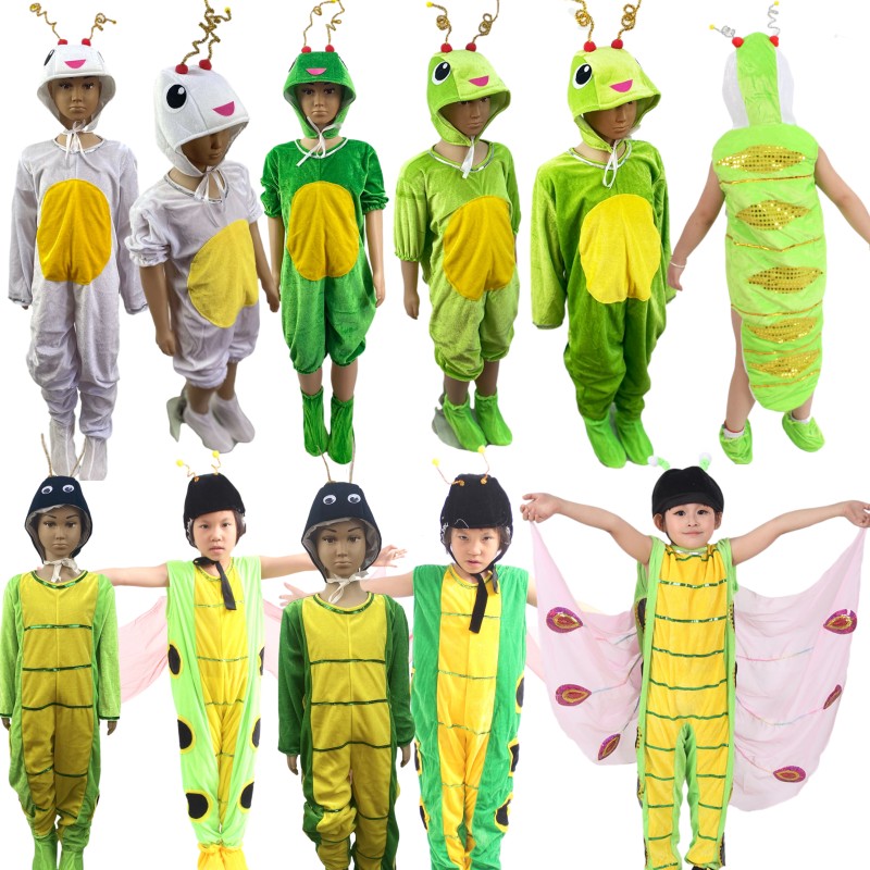 幼儿园昆虫小青虫的梦舞蹈演出服