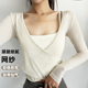 设计感纯色罩衫 健身衣瑜伽服女 百搭减龄运动上衣T恤韩版 秋季 新款