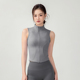 新款 运动背心立领无袖 马甲女拉链上衣健身服跑步训练外穿瑜伽服