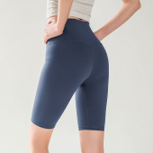 速干外穿健身瑜伽短裤 高腰提臀紧身骑行裤 女夏 裸感五分瑜伽裤 夏季