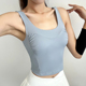 高级感外穿瑜伽服运动文胸带胸垫防震聚拢显瘦长款 健身背心瑜伽服
