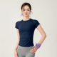 显瘦专业跑步骑行服夏季 瑜伽上衣女普拉提训练健身服运动短袖 修身