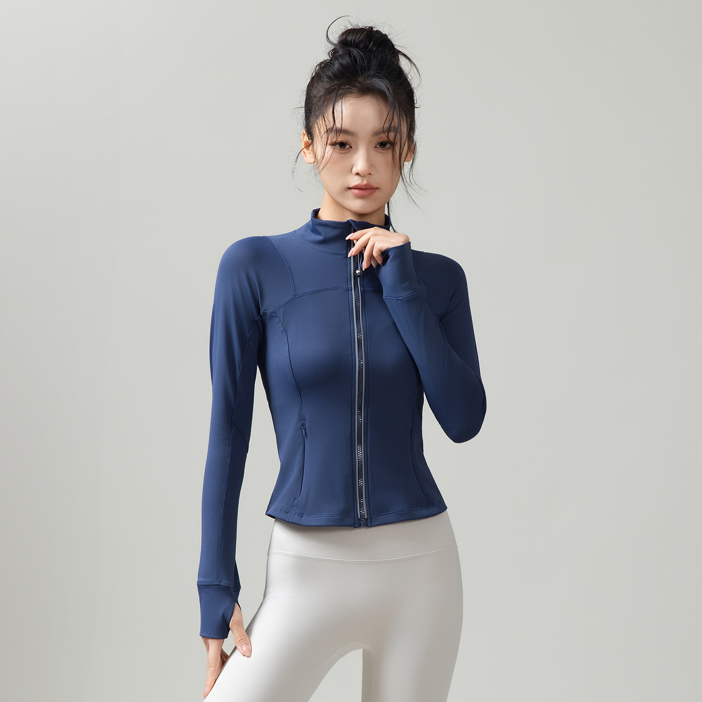 新款瑜伽外套女春秋冬加厚跑步健身上衣立领运动修身夹克拉链长袖,运动/瑜伽/健身/球迷用品,瑜伽外套,淘宝优惠券,粉丝福利购,淘宝优惠卷