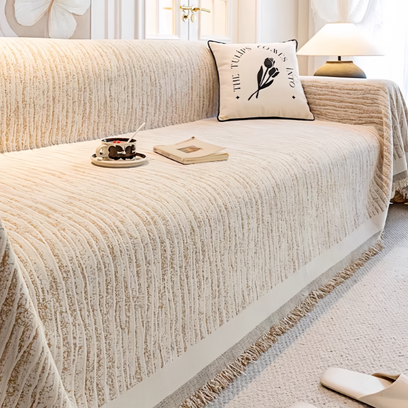 日式奶油风沙发盖布四季通用防滑防猫抓2026新款全包盖套罩坐垫巾