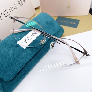 YEIN魅影女无边框纯钛切边眼镜