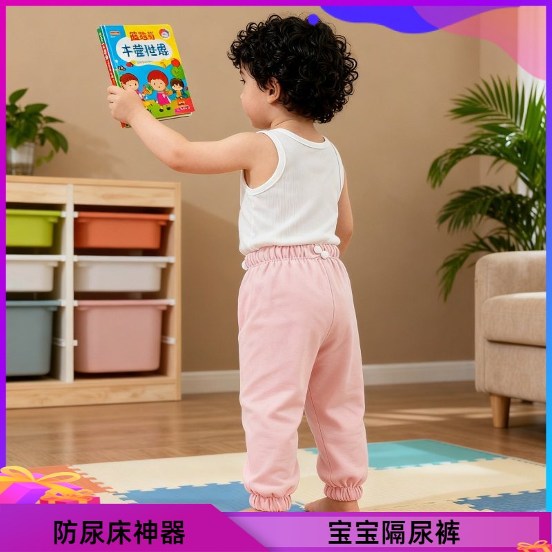 婴幼儿隔尿裤3-7岁中大童可洗布尿裤防漏透气换洗内裤学习如厕