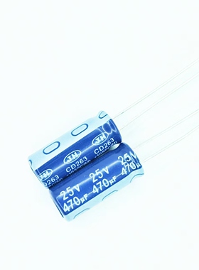 JH江海25v470uf原装铝电解电容CD263  8*20 105度 24+