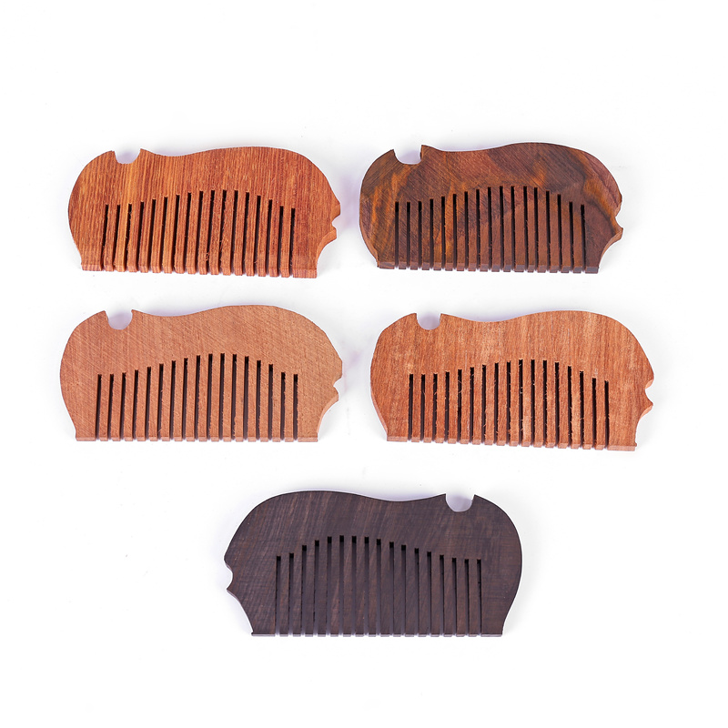 DIY半成品梳子 红木小料 已开齿梳子料 红木梳子【 鱼嘴款】梳子