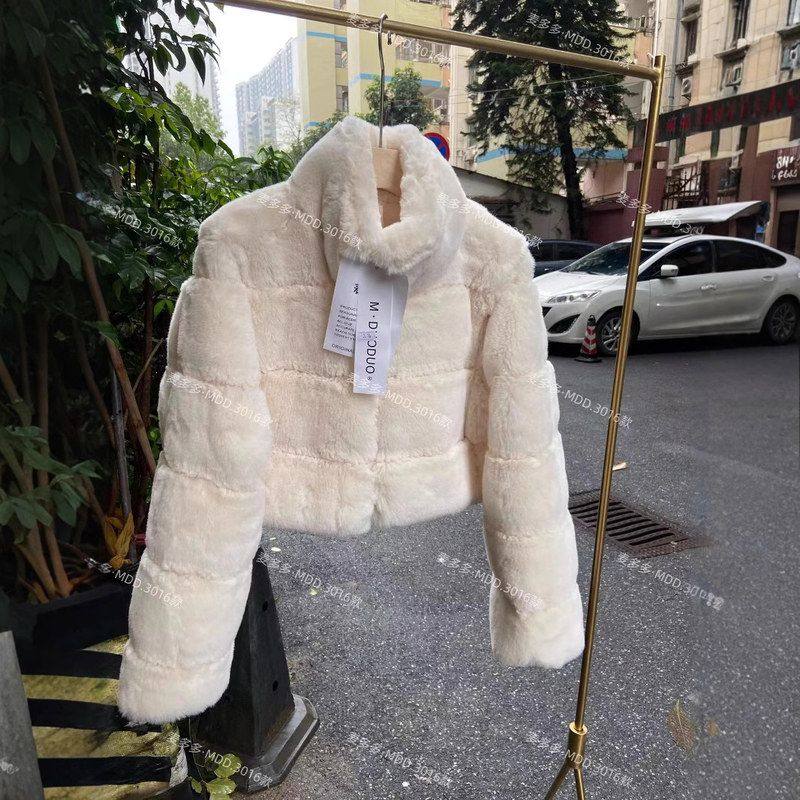 加厚高级感小花优质中年皮草新款女短款时尚狐狸毛外套礼服上衣衫
