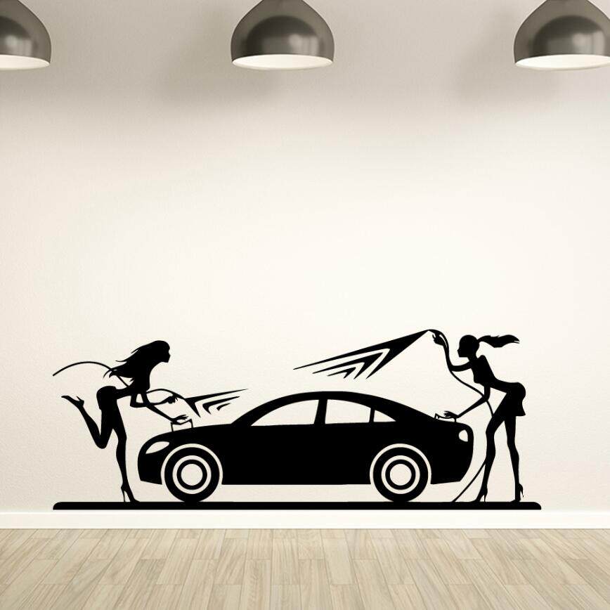 越野车剪影创意墙贴客厅沙发墙个性贴画汽车轿车平面防水装饰画
