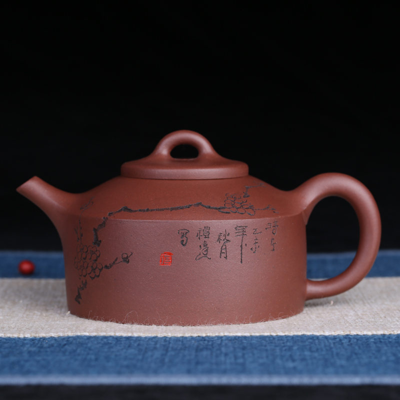 周盘原矿底槽青大师茶壶