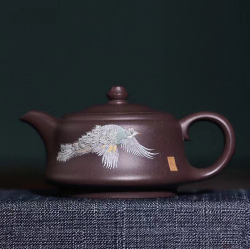 留余/自在原矿紫泥/段泥研高范伟群纯全手工制作正品宜兴紫砂壶