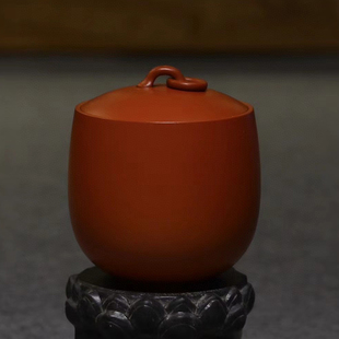 汤宣武紫砂茶叶罐 春色满园/涵春/幻莲/紫云宜兴茶叶罐原矿朱泥