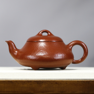 汉棠石瓢原矿粗砂大红袍国工田玲纯全手工正宗宜兴紫砂壶小容量
