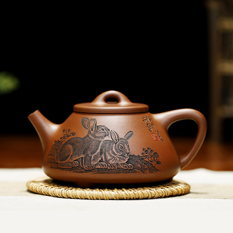 预售子冶石瓢工艺师杨喜雨全手工原矿珍藏底槽青正宗宜兴紫砂壶