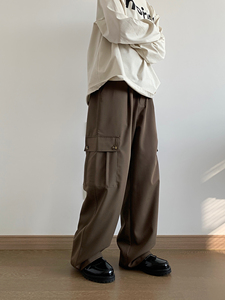 春季新款韩版工装垂坠感长裤 K640/P85图片