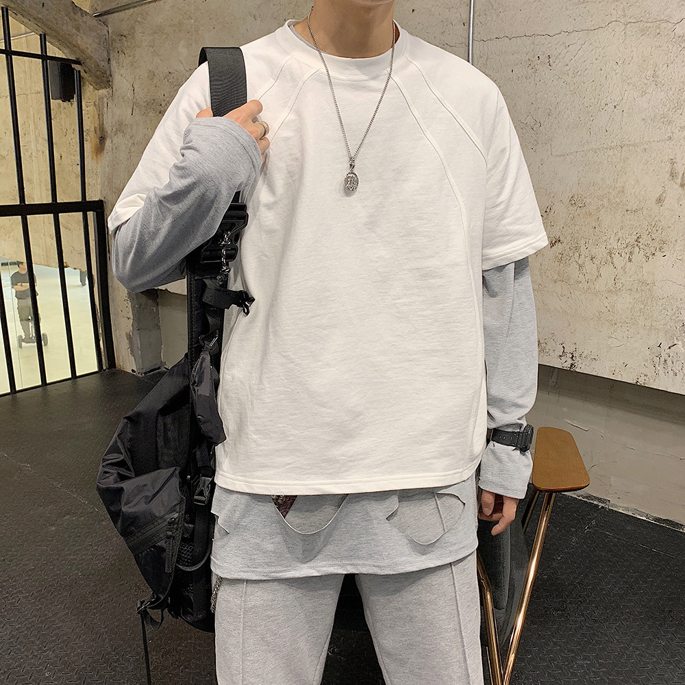 纯色立体线条修身短袖T恤2色T701/P40,男装T恤,电商A228
