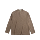 2026春季V领纯色长袖T恤T875/P65，男装T恤，电商A228