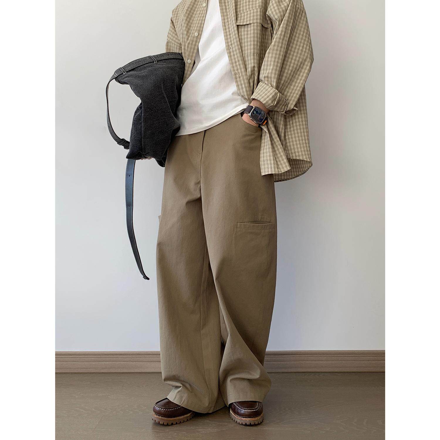 2025新款韩版宽松休闲直筒阔腿长.K662/P78,男装休闲裤,电商A228