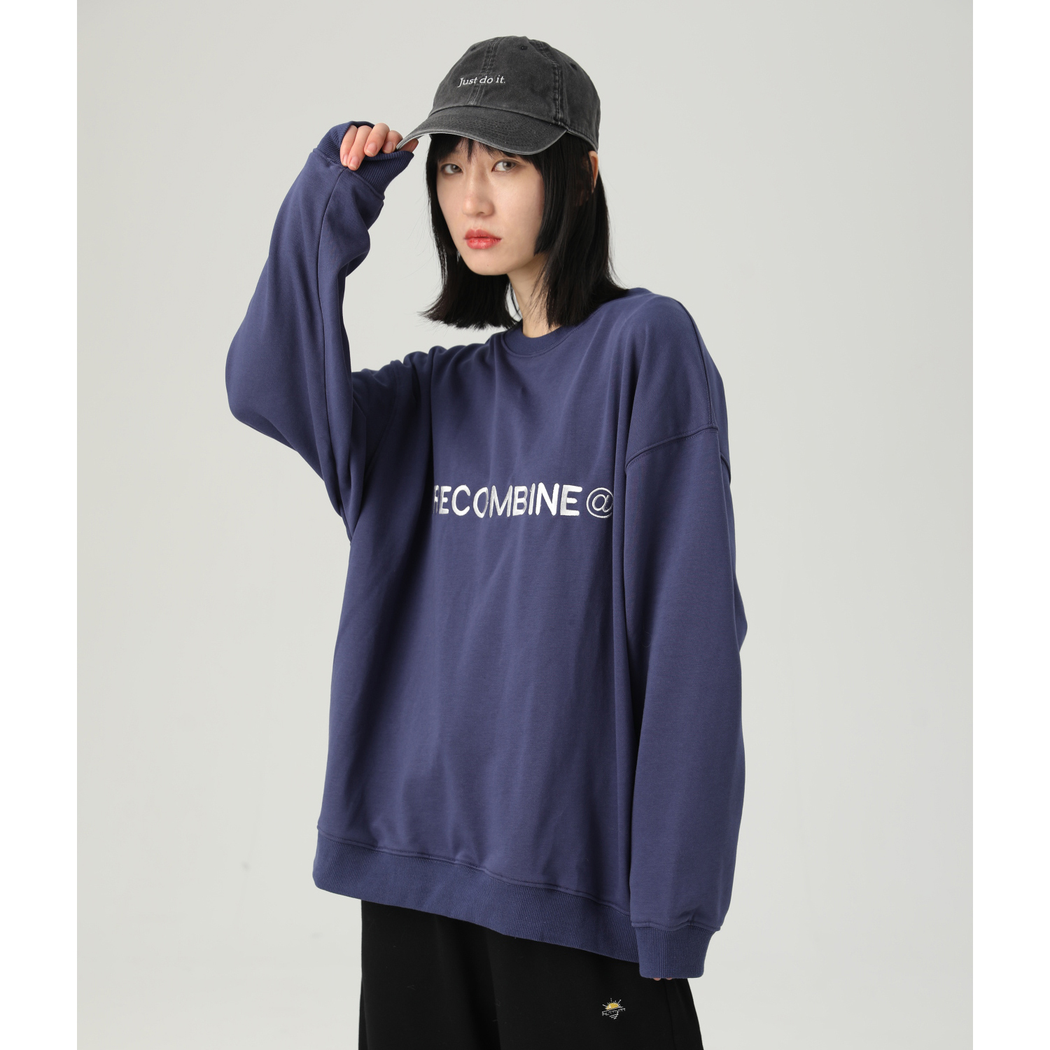 2025春季韩版中性风刺绣圆领卫衣W345/P75，男装卫衣，电商A228