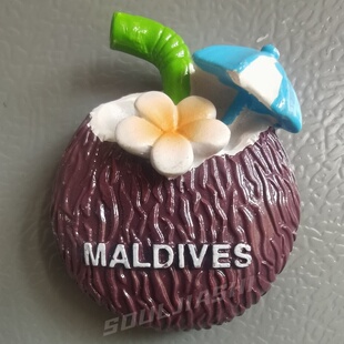 热卖 马尔代夫冰箱贴椰子纪念品伴手礼树脂海龟留言贴外贸原单
