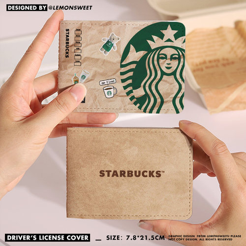 原创星爸爸驾驶证保护套ins星baba皮质行驶证驾照卡包多卡位卡套